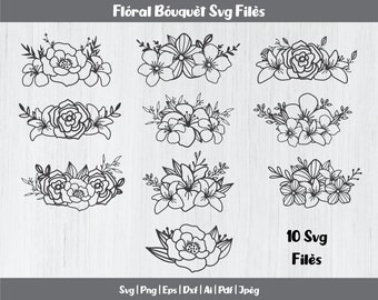 Download Flower Outline Svg Etsy