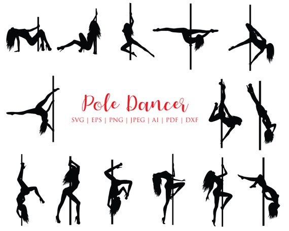 Vector Pole Dance Silhouette Set Vector Download