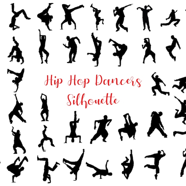 Hip Hop Tänzer Silhouette Svg Bundle, Tanz Vektoren, Hip-Hop-Tänzer Svg, Silhouette Svg, Hip-Hop-Silhouette Png, Hip-Hop-Tänzer Clipart
