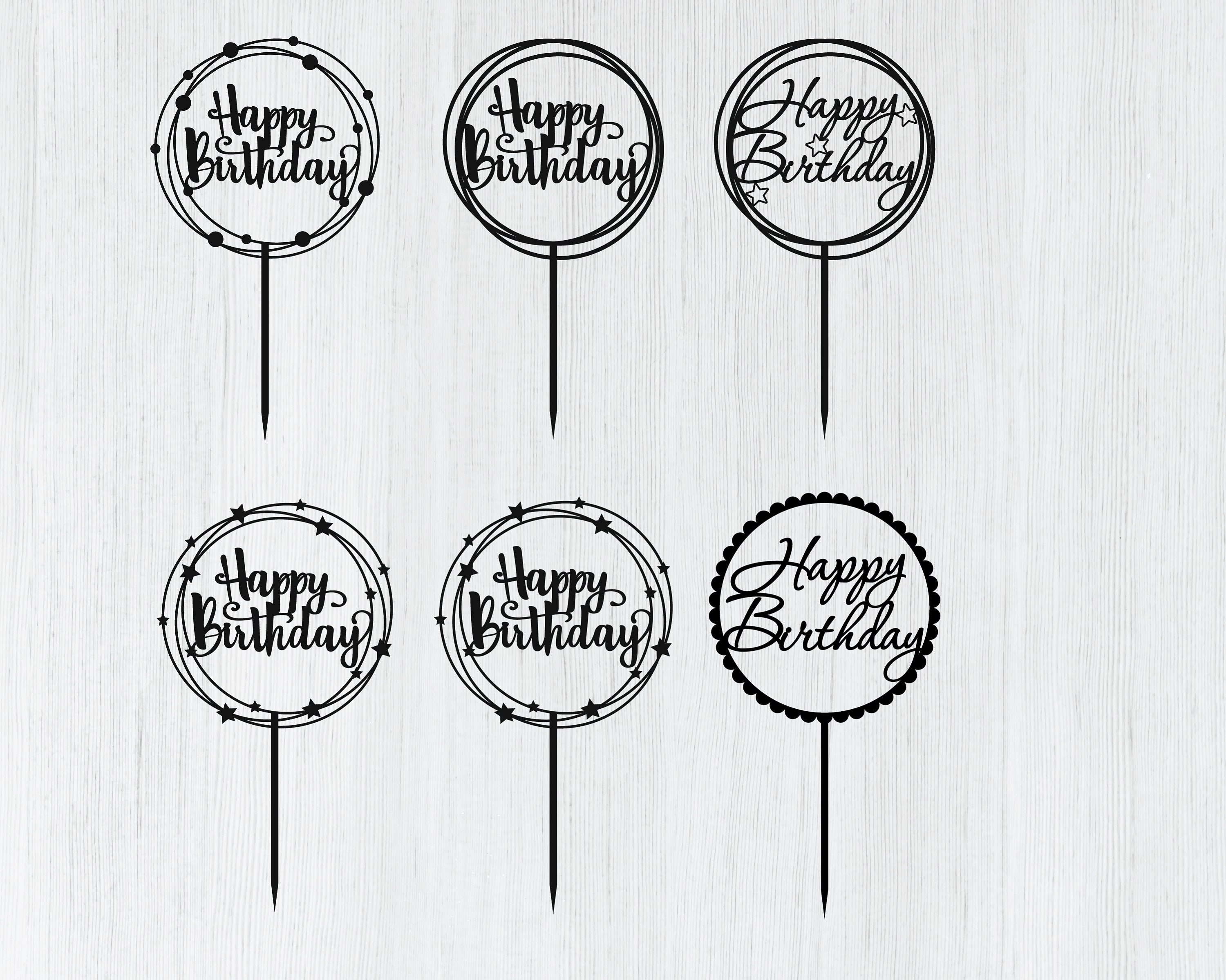 Cake Topper Circle SVG