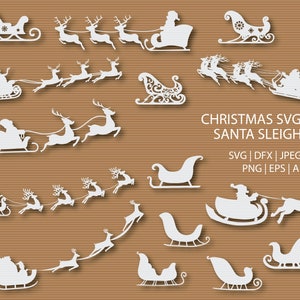 Christmas svg bundle, svg santa sleigh, Christmas sleigh svg, Christmas sign svg