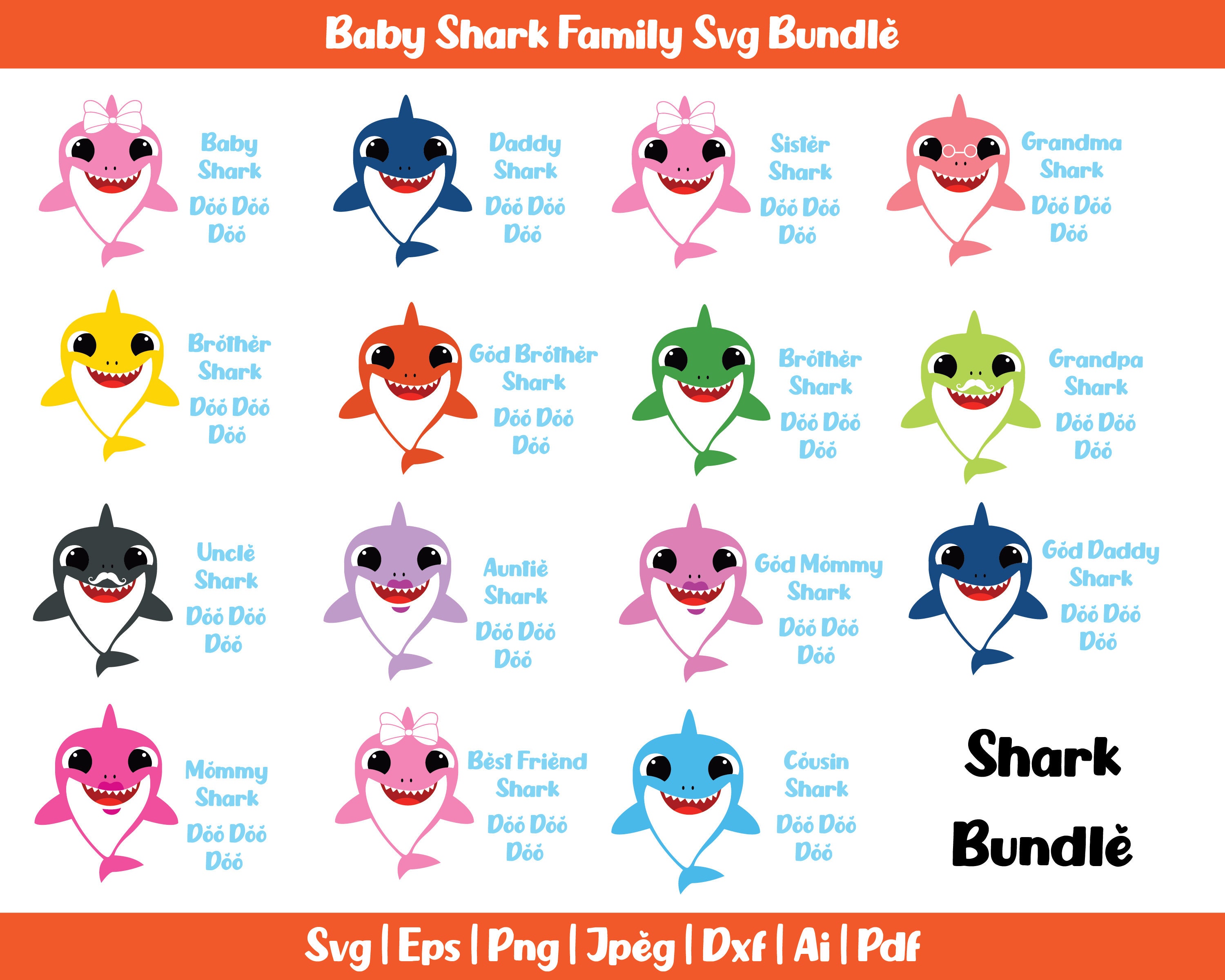Free Free Baby Shark Family Svg Free 777 SVG PNG EPS DXF File