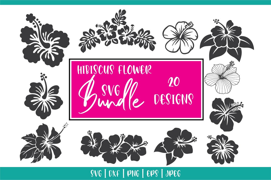 11 Hibiscus Flower Svg Cut File Template - Etsy Australia