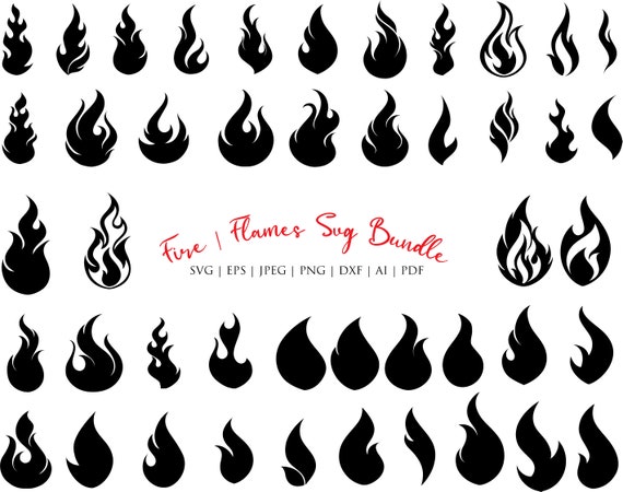 Groupe dincendie Svg, Mur de Feu Svg, Fire Svg, Fire Clipart, Fire Vector,  Fire Cut File, Flame Svg, Fire Cricut, Fire Silhouette, Flame Dxf -   France