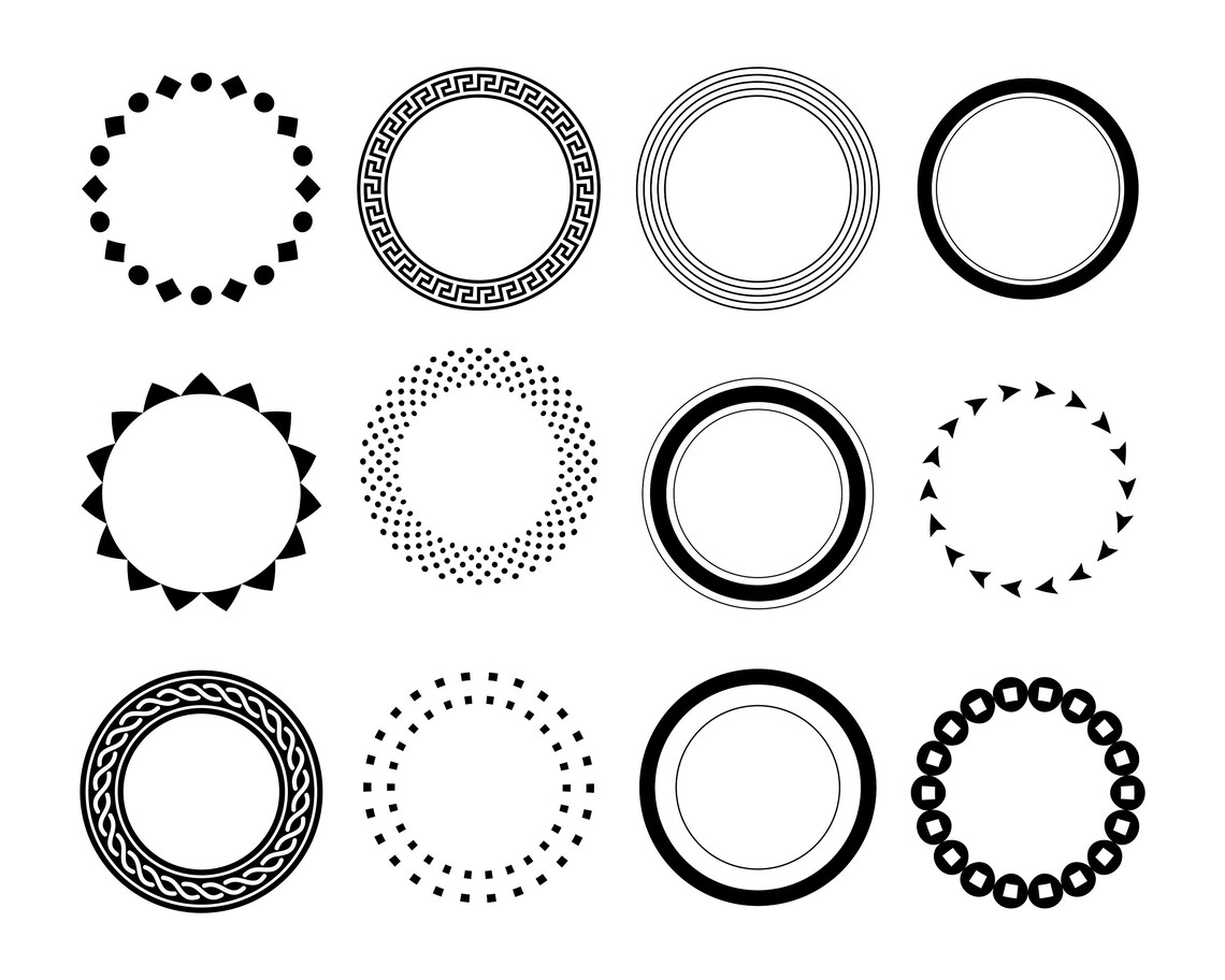 Decorative Circle Frame SVG