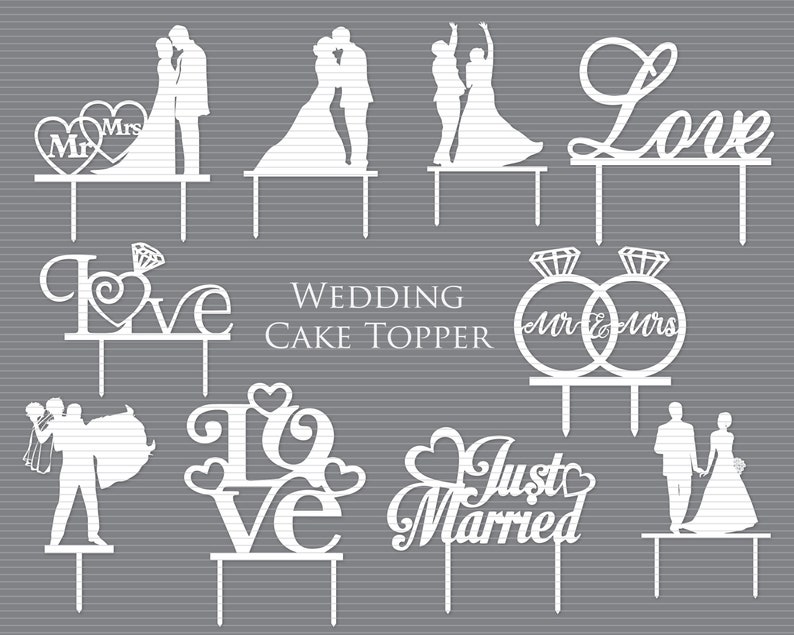 Download Wedding Cake Topper svg Mr & Mrs Cake Topper Custom Cake ...