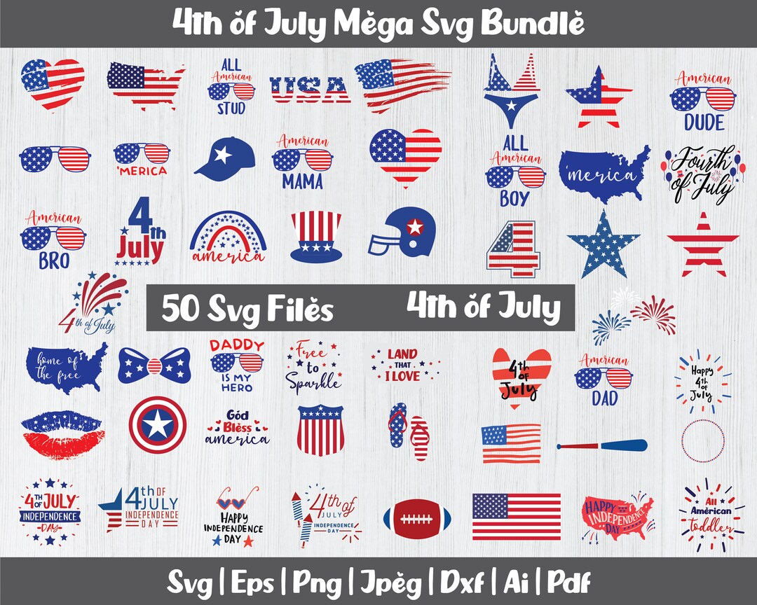 Buy Fourth of July Svg Bundle, 4th of July Svg Bundle, Independence Day ...