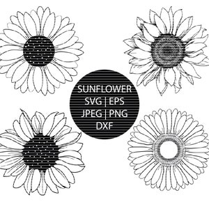 Sunflower SVG Bundle, Sunflower SVG, Flower Svg, Sunflower Svg Files, Cut file Cricut, sunflower SVG cut file - Sunflower clipart