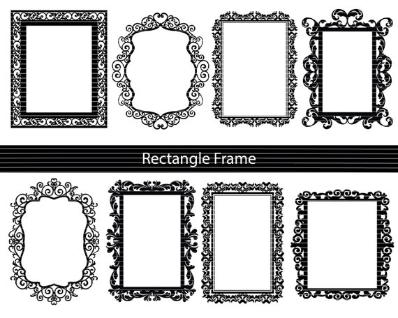Marco rectángulo decorativo svg, marco cuadrado, marco svg paquete, marco  rectangular, marco de espejo svg / cortar archivo / cricut / silueta