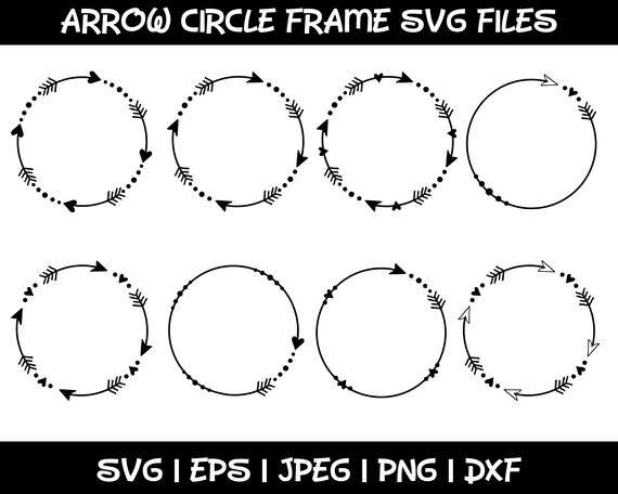 Download Arrow Monogram Frames Svg Files