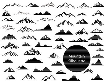 Mountain svg bundle, mountains svg, mountain clipart, mountain silhouette, mountain vector, mountain decal, mountain cut file
