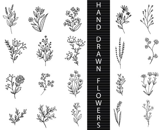 Download Hand Drawn Plants Svg Bundle Plant Svg Branches Svg File Etsy