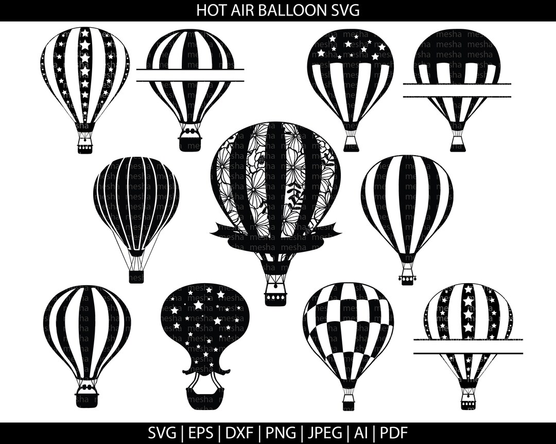Hot Air Balloon Svg Bundle, Hot Air Balloon Svg Cut File , Air Balloon ...