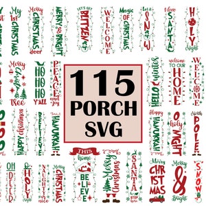 Christmas porch sign svg bundle |  Christmas sign svg bundle | Welcome sign | let it snow sign