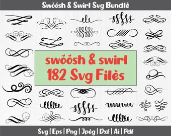 SWIRL SVG Bundle / flourish svg / swoosh