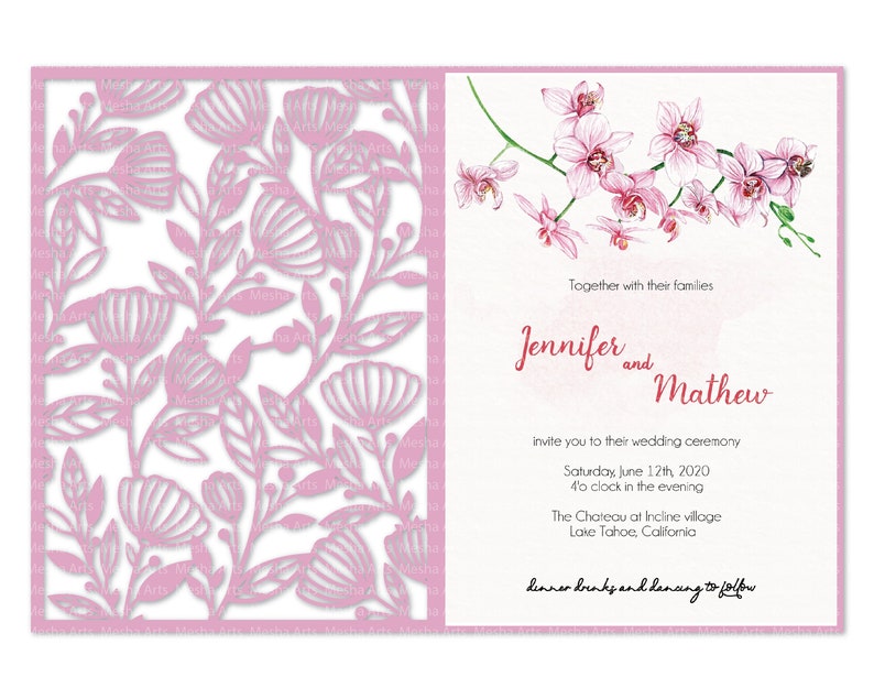 Download 5x7 Floral Wedding Invitation Svg Laser Cut Template Cricut Wedding Invitation Svg Floral Wedding Invitation Svg Paper Paper Party Supplies Timeglobaltech Com