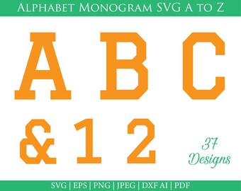 Monogram SVG, Graduation Alphabet svg, Fancy Monogram Alphabet svg, Monogram Font svg, Cricut svg, Silhouette, Graduation Font svg, cricut