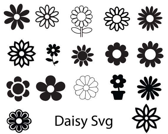Download Daisy Svg Bundle Daisy Svg Cut File Daisy Silhouette Etsy