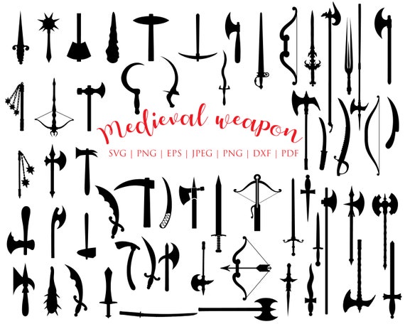 Download Medieval Weapon Svg Bundle Weapon Clipart Sword Svg Bundle Etsy