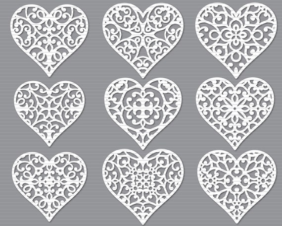 Download Heart Svg Bundle Heart Mandala Heart Zentangle Svg Etsy
