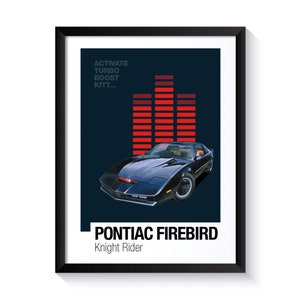 Pontiac Firebird Trans Am, Knight Rider, Famous Cars, Printable Poster, Wall Art For Movie Fans, Office Wall Art, DIGITAL DOWNLOAD
