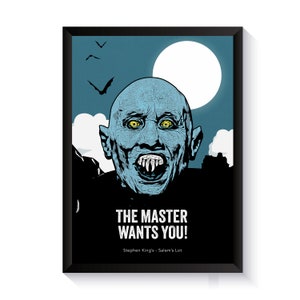 Salem&#39;s Lot, Stephen King, Retro Movie Poster, Printable Poster, Wall Art for Movie Enthusiasts, Digital Download