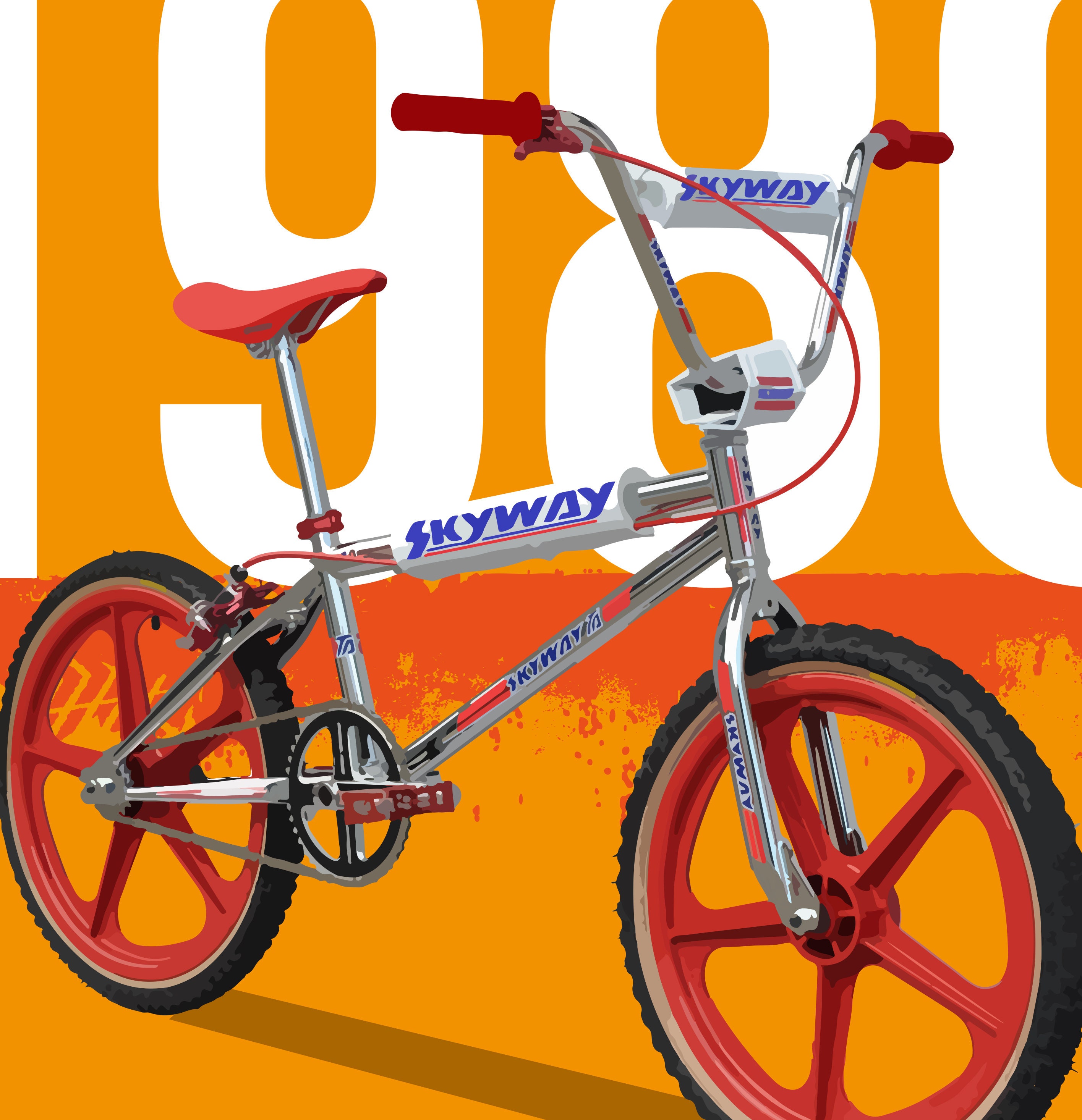絵画 bmx BMX Skyway, BMX Bicycle, Printable Poster, Wall Art for BMX Fans