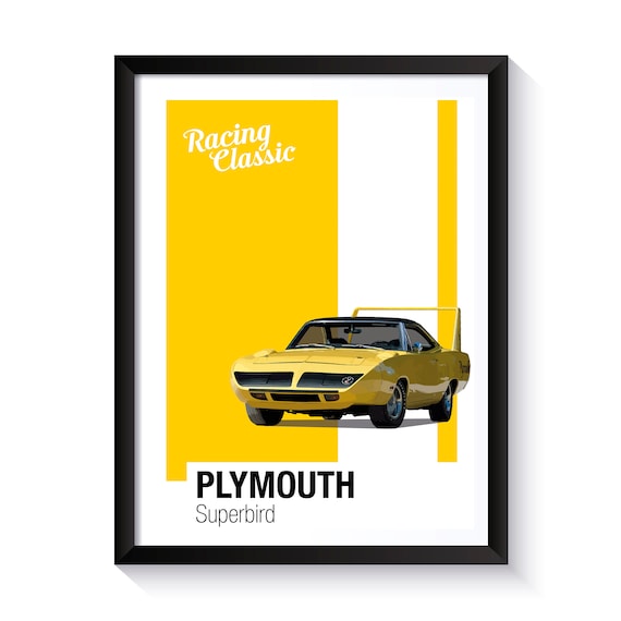 Plymouth Superbird, American Muscle Cars, Printable Poster, Wall
