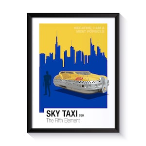 Sky Taxi, Fifth Element, Famous Cars, Printable Poster, Wall Art For Movie Fans, Office Wall Art, DIGITAL DOWNLOAD