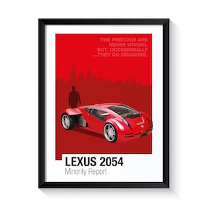 Lexus 2054, Minority Report, Famous Cars, Printable Poster, Wall Art For Movie Fans, Office Wall Art, DIGITAL DOWNLOAD