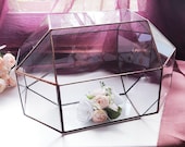 Glass card box wedding Clear money box
