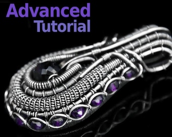 Complex wire wrapped pendant TUTORIAL - no soldering, step by step instructions on every single detail of the pendant. DIY wirewrap heady