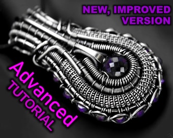 NEW Complex wire wrapped pendant TUTORIAL - 0 soldering, step by step instructions on every detail of the pendant DIY wirewrap heady lessons