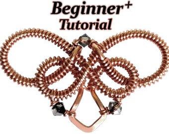 Eenvoudige Scroll borgtocht TUTORIAL -snel eenvoudig BEGINNER stap voor stap instructies digitaal boek geen soldeerdraadwikkel draadwikkelen weven oorbellen