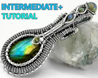 INTERMEDIATE+ Wrapped bezel setting - 0 SOLDERING very detailed step by step INSTRUCTIONS wire wrap digital book jewelry learn how to wrap
