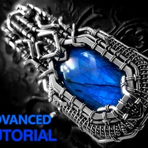 Advanced wire wrapping TUTORIAL scifi futuristic unisex pendant, 0 soldering, step by step instructions for every detail industrial techwrap