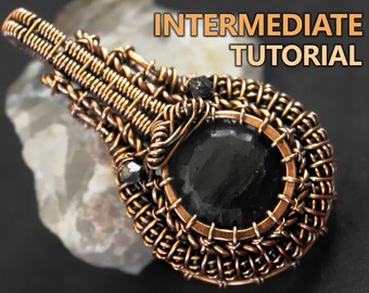 INTERMEDIATE faceted pendant tutorial -very detailed INSTRUCTIONS wirewrap DIY digital book jewelry learn how to wrap 160+ pics no soldering