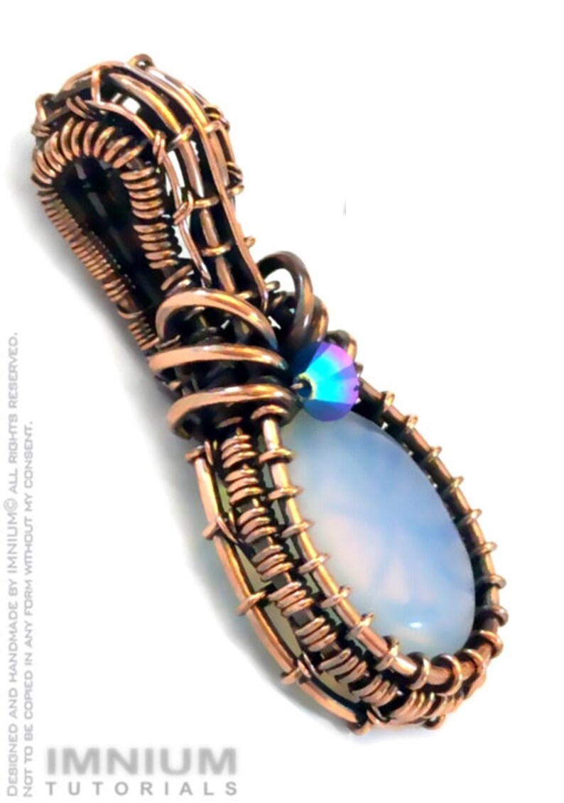 THREE wire wrapping tutorials - INTERMEDIATE to ADVANCED - No soldering - Complex & two Bezel set wire wrapped pendants, detailed ebooks diy image 10