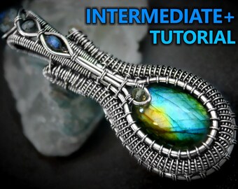 Wire wrapped bezel setting - very detailed intermediate step by step INSTRUCTIONS wirewrap DIY digital book jewelry learn to wrap wirewraps