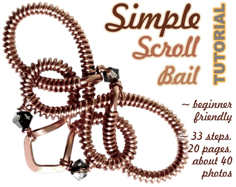 Op de afbeelding: Een tutorial voor het maken van een scroll-bedel van koperdraad met 33 stappen, 20 pagina's en ongeveer 40 foto's. De tutorial is geschikt voor beginners.