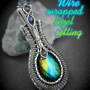 THREE wire wrapping tutorials - INTERMEDIATE to ADVANCED - No soldering - Complex & two Bezel set wire wrapped pendants, detailed ebooks diy image 5