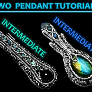 INTERMEDIATE & INTERMEDIATE+ pendant TUTORIALS - 0 soldering, for cabochons and beads, step by step instructions diy wire wrap lessons