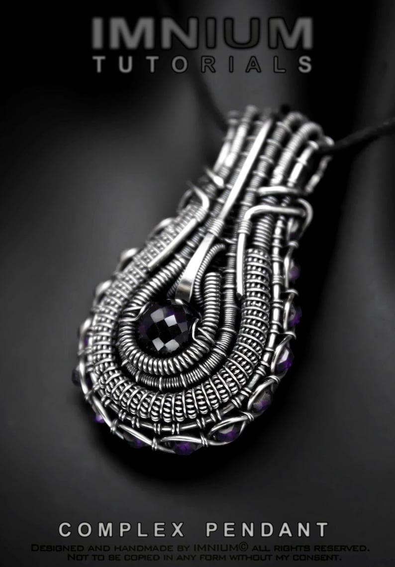 THREE wire wrapping tutorials - INTERMEDIATE to ADVANCED - No soldering - Complex & two Bezel set wire wrapped pendants, detailed ebooks diy image 2