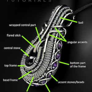 THREE wire wrapping tutorials - INTERMEDIATE to ADVANCED - No soldering - Complex & two Bezel set wire wrapped pendants, detailed ebooks diy image 3
