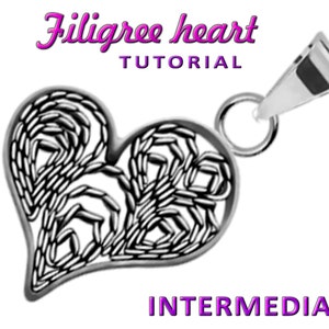 Filigree heart tutorial - very detailed step by step instructions (requires soldering). DIY recycling silver, digital book jewelry making