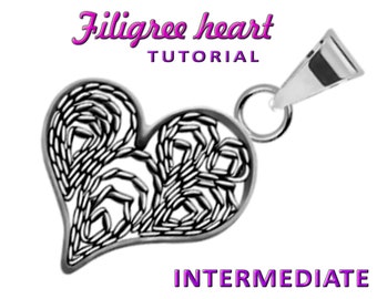 Filigree heart tutorial - very detailed step by step instructions (requires soldering). DIY recycling silver, digital book jewelry making