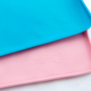 Silicone Craft Mat CraftEmat (Blue or Pink) WITH RAISED EDGES