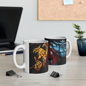 Egyptian, Gods, Slifer, Ra, Obelisk, Ceramic, 11oz, Mug, Gift, Anime, Manga