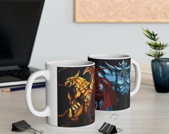 Egyptian, Gods, Slifer, Ra, Obelisk, Ceramic, 11oz, Mug, Gift, Anime, Manga