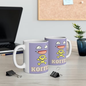 Taza de café, parodia de Pokémon, cerámica, 11 oz, anime, manga, tarjeta coleccionable